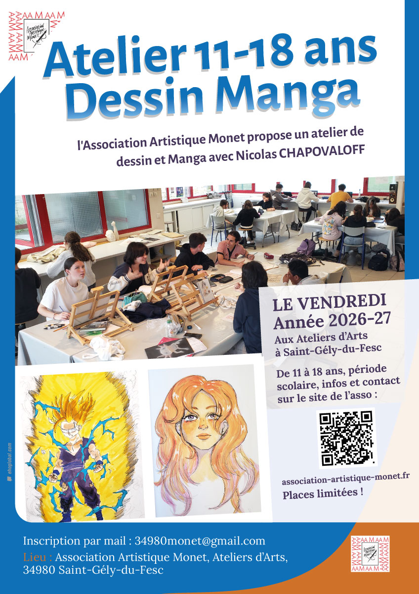 ATELIER DESSIN MANGA 2026-27
