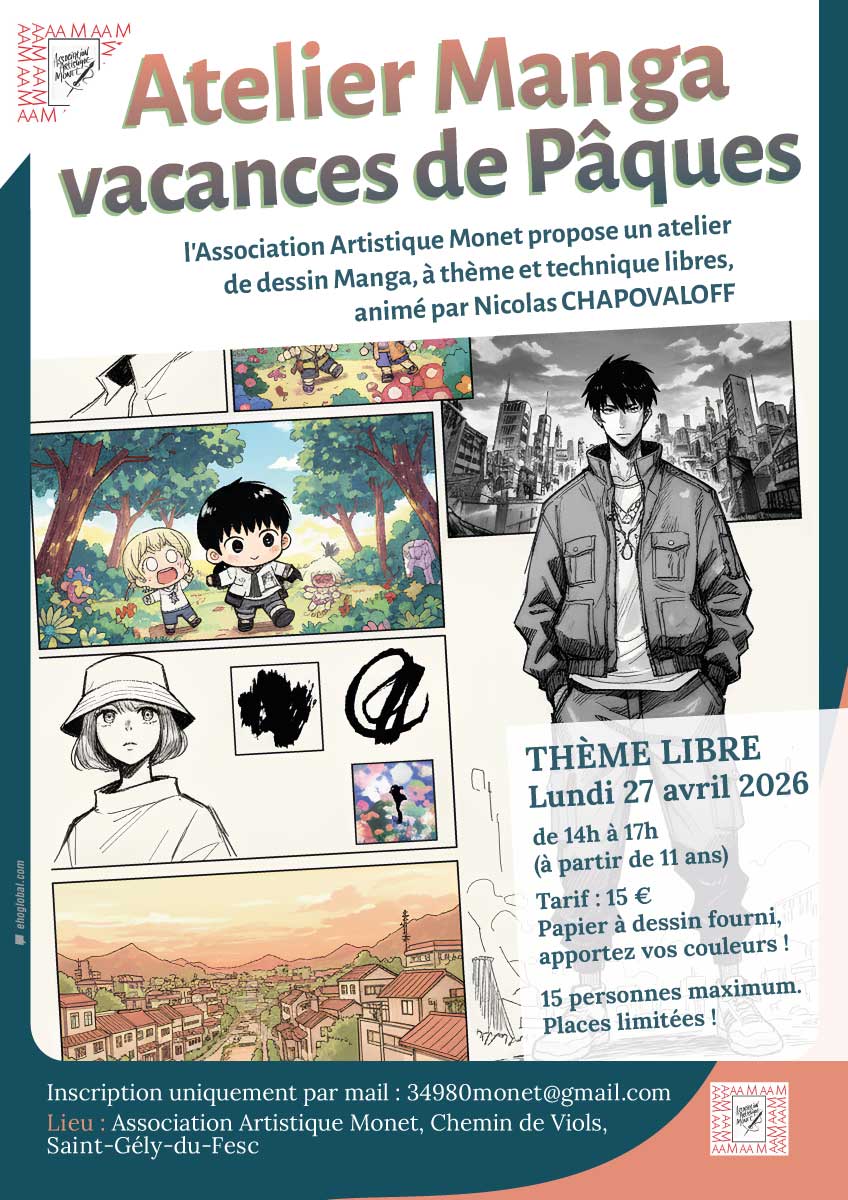Flyer stage Manga Pâques